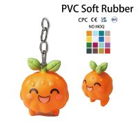 Porte-clés personnalisé coloré sans MOQ, certifié CPC CE EN71 UKCA, en PVC souple, figurine en vinyle ours pastèque