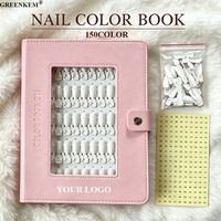 150 Farben Nagellack-Farbkarte mit Blanko-Muster-Nagelspitzen und Metallringbindung für Salon Individuelles LOGO Gel-Lack Farbmusterbuch