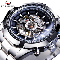 Forsining New Arrive Blue Luxury Automatic Analog Watches Hommes Business Mechanical Watch Waterproof Skeleton Bule Wristwatches