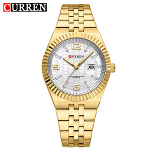 Montre à quartz de luxe CURREN 8498 pour homme, montre carrée étanche en acier inoxydable et cuir, lumineuse, pour femme - Product Image 5