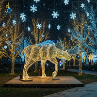 Lanterne géante de Noël personnalisée en forme de renne LED imperméable pour la décoration de festivals en plein air