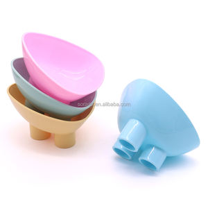 2024 perlindungan leher mangkuk hewan peliharaan baskom makanan kucing Macaron warna anti-jatuh gajah kaki mangkuk anjing - Product Image 1