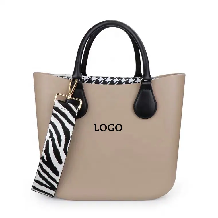 Mode Italien Klassische Stil EVA T O M Gummi Tasche Wasserdichte Silikon Tote Tasche