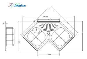 Fregadero Doble Octagonal para Cocina, Fregadero Esquinero para Cocina - Product Image 5