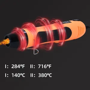 Mofa mini pistola de calor, pistola de ar quente 350w 662 f (350 c), ferramenta de calor manual, com bocal reflexivo