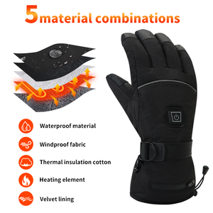 Temperatura ajustable batería eléctrica recargable invierno al aire libre guantes calefactables motocicleta esquí montar caza cómodo - Product Image 2