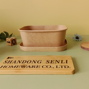 Boîte carrée en papier marron 2024 avec coins arrondis Bol en papier avec couvercle Boîte d'emballage à emporter - Product Image 4