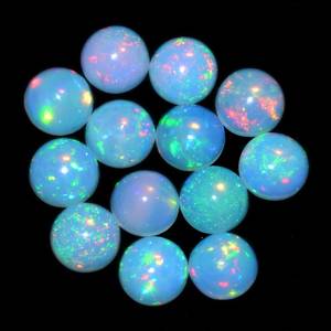 Ópalo etíope natural redondo Flatback cabujón piedras preciosas sueltas piedra semipreciosa fabricación de joyas proveedor de piedras preciosas de alta calidad - Product Image 1