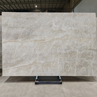 Dalle de quartzite Taj Mahal YDSTONE en pierre naturelle, blanc crème avec veines dorées, panneau mural poli en pierre naturelle, finition Bookmatch