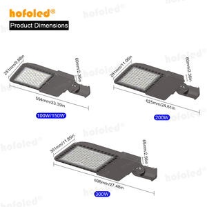 <span class=keywords><strong>Lampadaire</strong></span> 100W 150W 200W 240W 300W P66 Étanche Certifié CE RoHS, Lampe Type Shoebox à Contrôle Intelligent Crépuscule-Aube pour Parking - Product Image 6