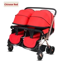 Poussette double pour jumeaux avec siège inclinable et roues multidirectionnelles en plastique, pour les enfants de 0 à 3 ans, CN