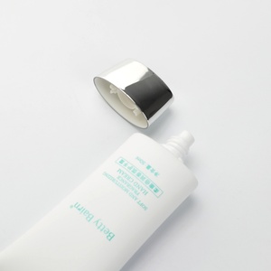Crème solaire personnalisée de luxe 50 ml, lotion cosmétique, emballage en plastique ovale à presser - Product Image 2