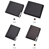 Dompet Kulit Pendek Pria Grosir Baru, Pinggiran Besi, Multi Kartu, Trendi Gaya Korea, Horizontal, Penjepit Uang, Tempat Kartu