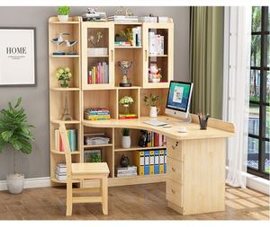 AILICHEN <span class=keywords><strong>Scrivania</strong></span> in Legno Massello con Libreria Integrata, <span class=keywords><strong>Scrivania</strong></span> per Studio Bambini, <span class=keywords><strong>Scrivania</strong></span> ad Angolo Integrata per Computer - Product Image 2