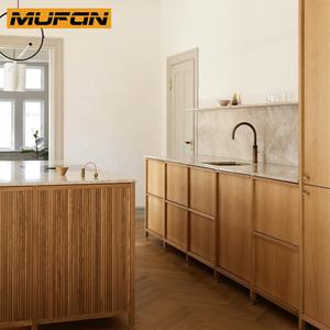 Muebles <span class=keywords><strong>de</strong></span> Cocina Japandi, Gabinetes <span class=keywords><strong>de</strong></span> Cocina Personalizados <span class=keywords><strong>de</strong></span> Madera <span class=keywords><strong>de</strong></span> Roble Blanco con Chapa <span class=keywords><strong>de</strong></span> Madera, Isla <span class=keywords><strong>de</strong></span> Cocina Acanalado con Cajón <span class=keywords><strong>de</strong></span> Cola <span class=keywords><strong>de</strong></span> Milano - Product Image 2