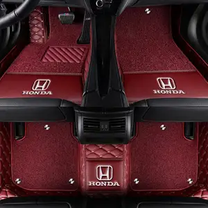 Factory price 7D leather car mat carpet custom car mat fashion for Honda Jade 6 seat 2013-2017