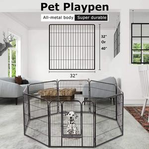 32 "X 8 panel tugas berat pagar anjing dalam ruangan & luar ruangan latihan hewan peliharaan Playpen - Product Image 3