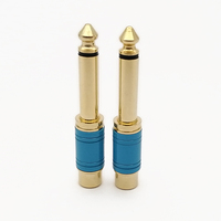Conversion des câbles RCA en prises 1/4 "6.35mm mâle vers RCA femelle connecteurs mono, adaptateur audio RCA vers 1/4" 6.35mm
