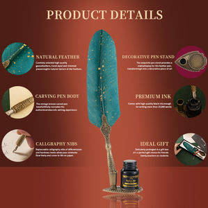 Ensemble de stylos à plumes colorés en boîte stylo à <span class=keywords><strong>plume</strong></span> de style européen stylo à <span class=keywords><strong>plume</strong></span> en alliage de haute qualité pour pratiquer la <span class=keywords><strong>calligraphie</strong></span> - Product Image 4