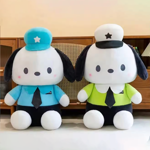 Jouet en peluche adorable Chien Shérif Pacha, en tissu doux brodé, pour filles, cadeau d'anniversaire, chiot policier, rembourrage PP, anti-stress - Product Image 2