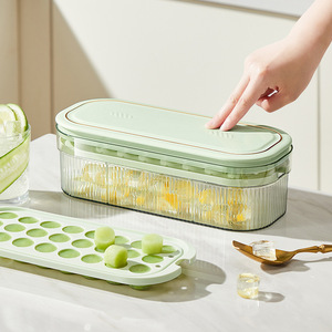 HeDou Square Ice Cube Mold 5 Grid Press Type Easy Release Silicone Ice Tray For Freezer Use - Product Image 1