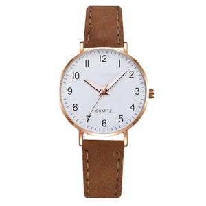 Montre à quartz lumineuse, design minimaliste, cuir givré, montre-bracelet numérique décontractée - Product Image 6