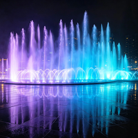 Fontaine musicale dansante pour paysage urbain, fontaine programmable avec éclairage LED RGB, équipement de spectacle aquatique circulaire