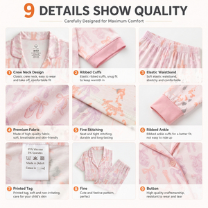 Conjunto de pijamas a juego para la familia, ropa de dormir con estampado rosa para mujer y bebé, ropa de casa de algodón suave, conjunto para madre e hija - Product Image 2