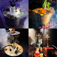 Bacs à boissons LiqVis de haute qualité en forme d'octogone avec poignées en anneau, seaux à glace en acier inoxydable pour vin, bière, champagne, pour bar et fêtes