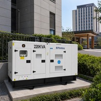 Générateur diesel silencieux triphasé 220 kVA avec moteur Perkins 1106A-70TAG4 authentique, puissance de secours 160 kW, 176 kW, 200 kW, 250 kW, pour hôpital avec ATS