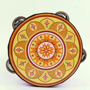 CHina 8 pouces Orff tambourin Xinjiang Uygur conception modèle danse <span class=keywords><strong>test</strong></span> tabla accessoires volant danse <span class=keywords><strong>musique</strong></span> main tambour cloche - Product Image 3