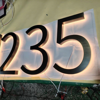 Lettres en acrylique rétroéclairées par LED avec logo personnalisé, panneau publicitaire directionnel lumineux pour usage intérieur/extérieur, maison, bureau, mariages, hôtels