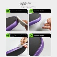 Bande de protection pour pagaie de pickleball, 75 cm, TPU, multicolore, haute adhérence, protection transparente des bords, anti-abrasion, anti-rayures