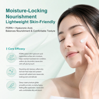 Crème hydratante pour le visage à l'acide hyaluronique PDRN, texture lisse et non grasse pour une hydratation quotidienne de la peau