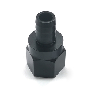 Connecteur droit à raccord cannelé pagode An10 vers 3/8, adaptateur de ligne de carburant, pièces de modification automobile, en alliage d'aluminium noir, 9,5 mm, 25 mm, 46 mm - Product Image 3