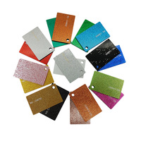 Ventes directes d'usine 4x8ft 1/8 pouces feuille acrylique de paillettes d'argent de confettis transparents
