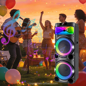 Système audio professionnel HI-FI double 10 pouces AO-2107, enceintes sans fil en bois pour DJ, super basses, RGB, pour soirées dansantes - Product Image 6