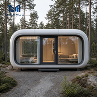 Futuristic Apple Pod 40ft Mobile House Solar Powered Eco-Friendly Container Sandwich Panel Construction Office Building Workshop