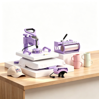 Presse à Chaud Combinée 3-en-1 38x38cm Coulissante et Pivotante à Plat pour Sublimation et Transfert Thermique sur T-shirts, Tasses et Casquettes