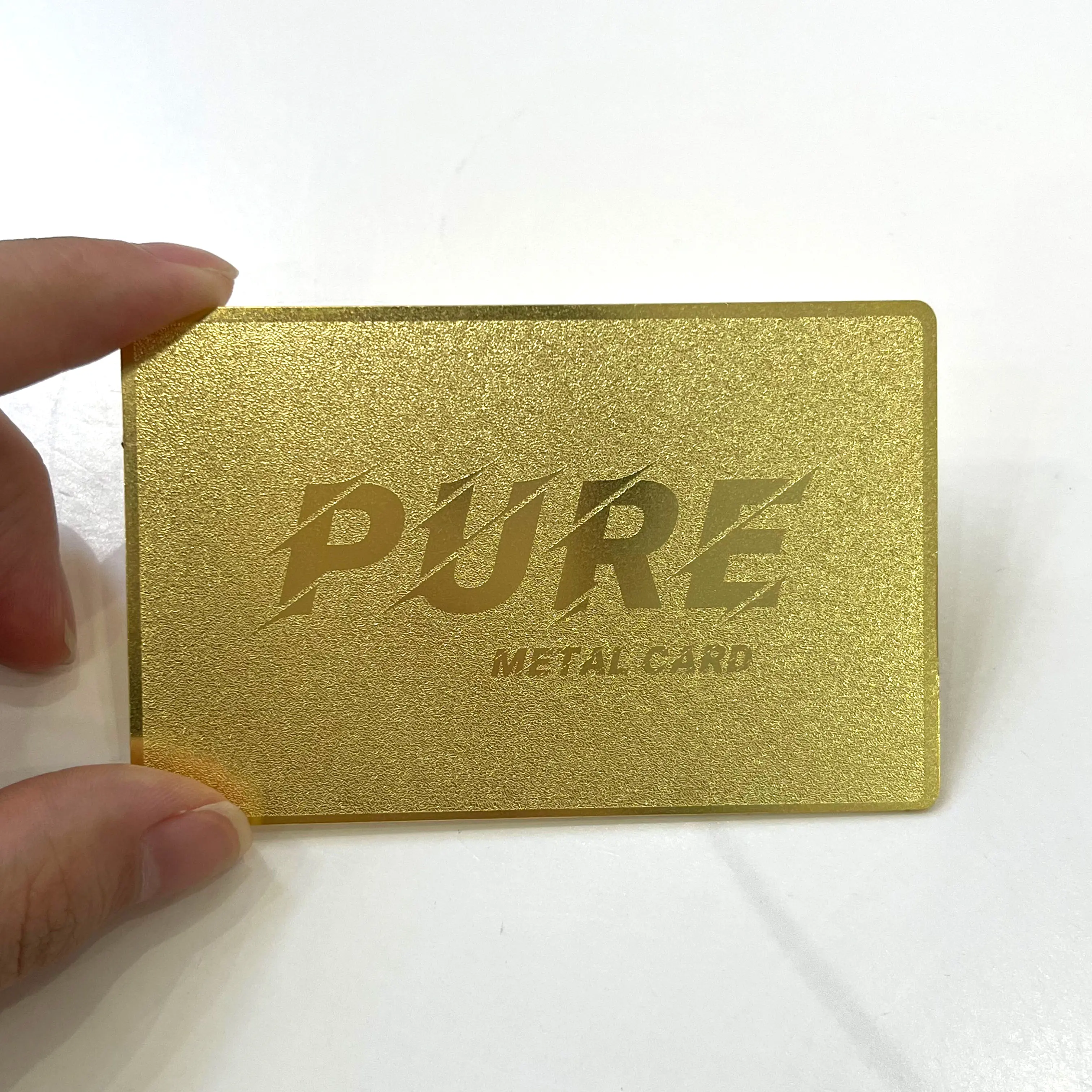 Metal Business Gift Card Custom Wholesale Engraving Logo Stainless Steel Laser Etching Printing Business Card NFC Card