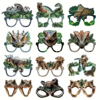 Ensemble de 12 lunettes photo en papier sur le thème des dinosaures, best-sellers pour les fêtes d'anniversaire
