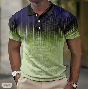 <span class=keywords><strong>Polo</strong></span> Personalizado <span class=keywords><strong>con</strong></span> Estampado Digital 3D por Sublimación, Diseño Geométrico de Anime, <span class=keywords><strong>con</strong></span> Botones o Cierre, <span class=keywords><strong>con</strong></span> Dropshipping - Product Image 3