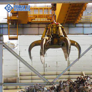 QZ Type 25 tonnes de manutention de ferraille d'acier grappin grue de déplacement de pont aérien électrique avec seau - Product Image 4