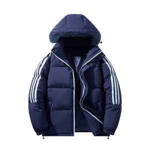 Logotipo personalizado Ropa de plumón y acolchado de algodón para hombre invierno nuevo estilo de Hong Kong abrigo suelto de talla grande pan con capucha para jóvenes nuevo - Product Image 6