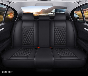 Coprisedili in Pelle Bicolore Stile Sportivo per <span class=keywords><strong>Fiesta</strong></span>, Set da 5 Pezzi Impermeabili con Cuciture a Diamante, Accessori Auto per Tutte le Stagioni - Product Image 5