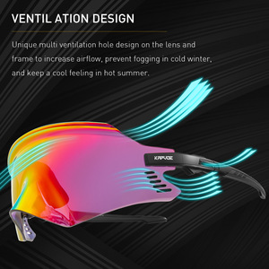 Gafas de ciclismo KAPVOE con lentes de policarbonato, protección UV400, montura completa, gafas deportivas para hombre, para ciclismo al aire libre - Product Image 3