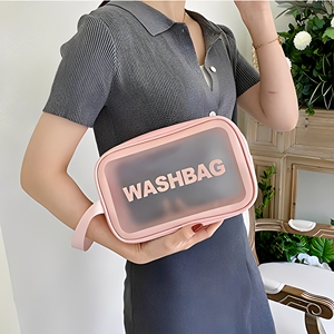 Neceser Transparente Impermeable Personalizado Royal Fair <span class=keywords><strong>con</strong></span> Cierre, Juego de Tres Bolsas Transparentes para Gimnasio, Ducha y Organización de Artículos Esenciales - Product Image 3