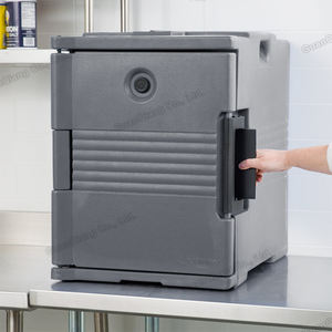 業務用保温食品運搬容器 プラスチック製断熱フードパンキャリア 6つのフルサイズフードパン付き - Product Image 3