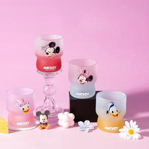 Gobelet en verre dépoli dégradé Mickey Minnie Donald Duck, mignon et créatif, pour fête, coffret cadeau - Product Image 2