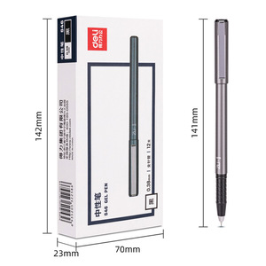 Bolígrafo de Gel Deli S46 de 0.38 mm con Punta de Aguja Completa, Escritura Suave en Negro, para Oficina y Escuela - Product Image 5